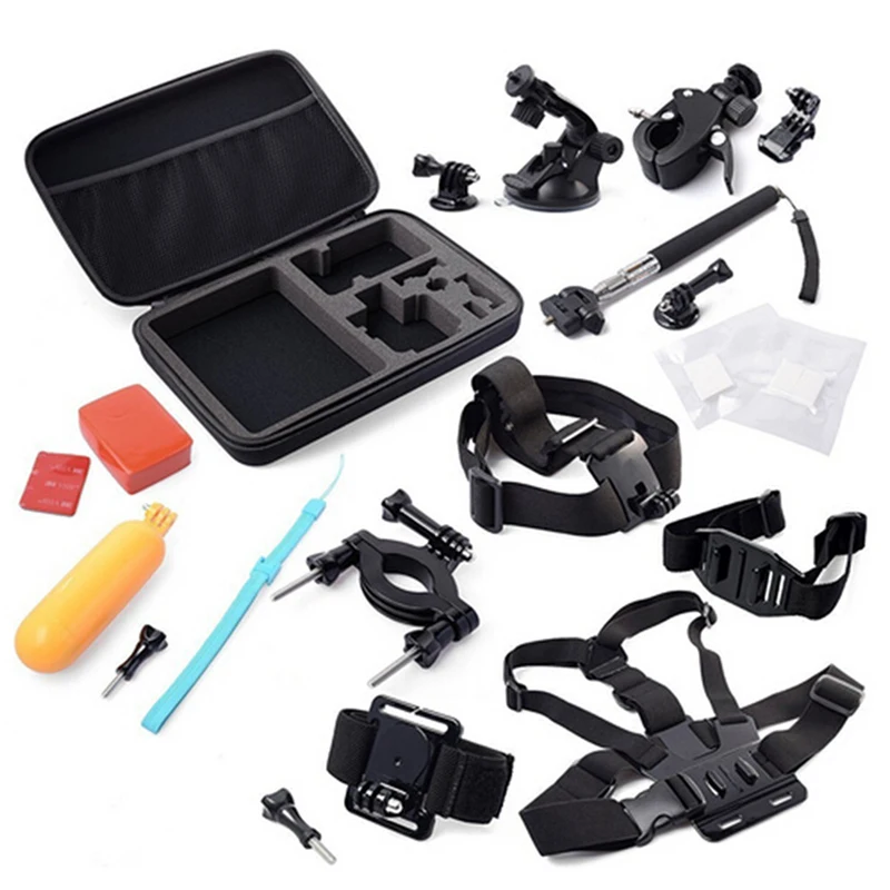 Action Camera Accessories Kit Chest +Head Strap + Floating Grip +Handlebar Seatpost + Monopod +Suction Cup For SJCAM/Eken
Action Camera Accessories Kit Chest +Head Strap + Floating Grip +Handlebar Seatpost + Monopod +Suction Cup For SJCAM/Eken