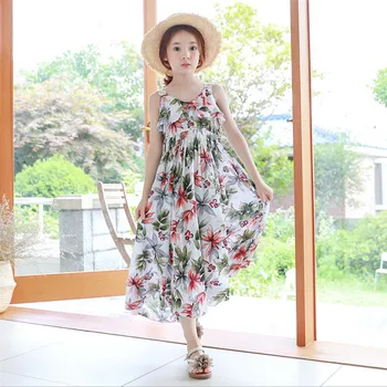 Girls Bohemian Beach Holidays Floral Long Dress 2018 Summer New Children's Clothing Girl Ankle-length Dresses 110-160
Girls Bohemian Beach Holidays Floral Long Dress 2018 Summer New Children's Clothing Girl Ankle-length Dresses 110-160