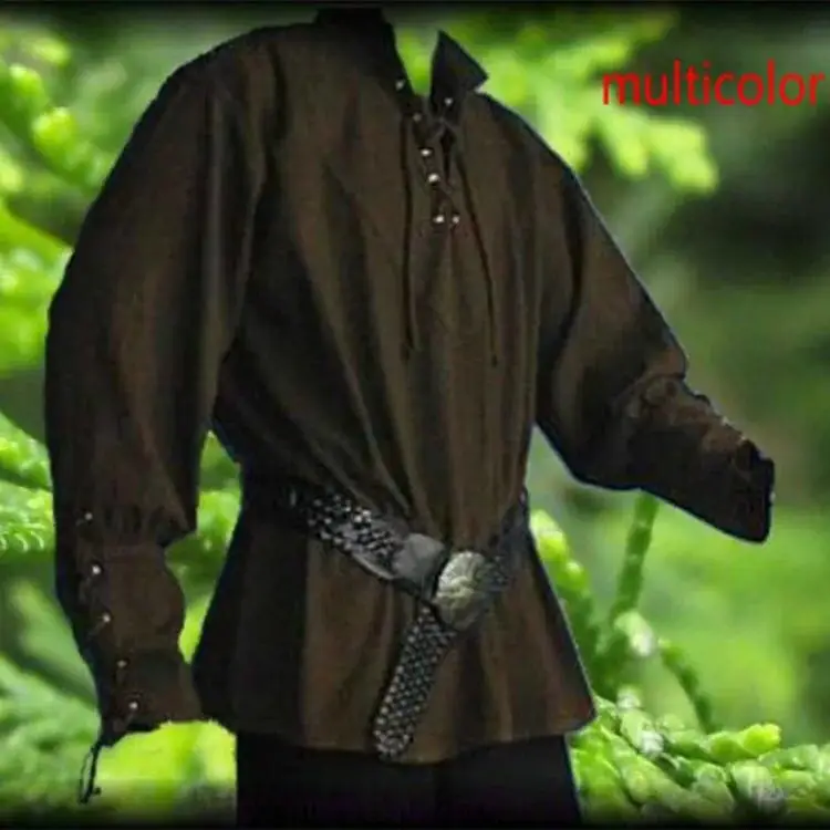 Drop shipping Adult Men Medieval Renaissance Grooms Renactment Larp Costume Lacing Up Shirt Middle Age Bandage Sleeves Top
Drop shipping Adult Men Medieval Renaissance Grooms Renactment Larp Costume Lacing Up Shirt Middle Age Bandage Sleeves Top
