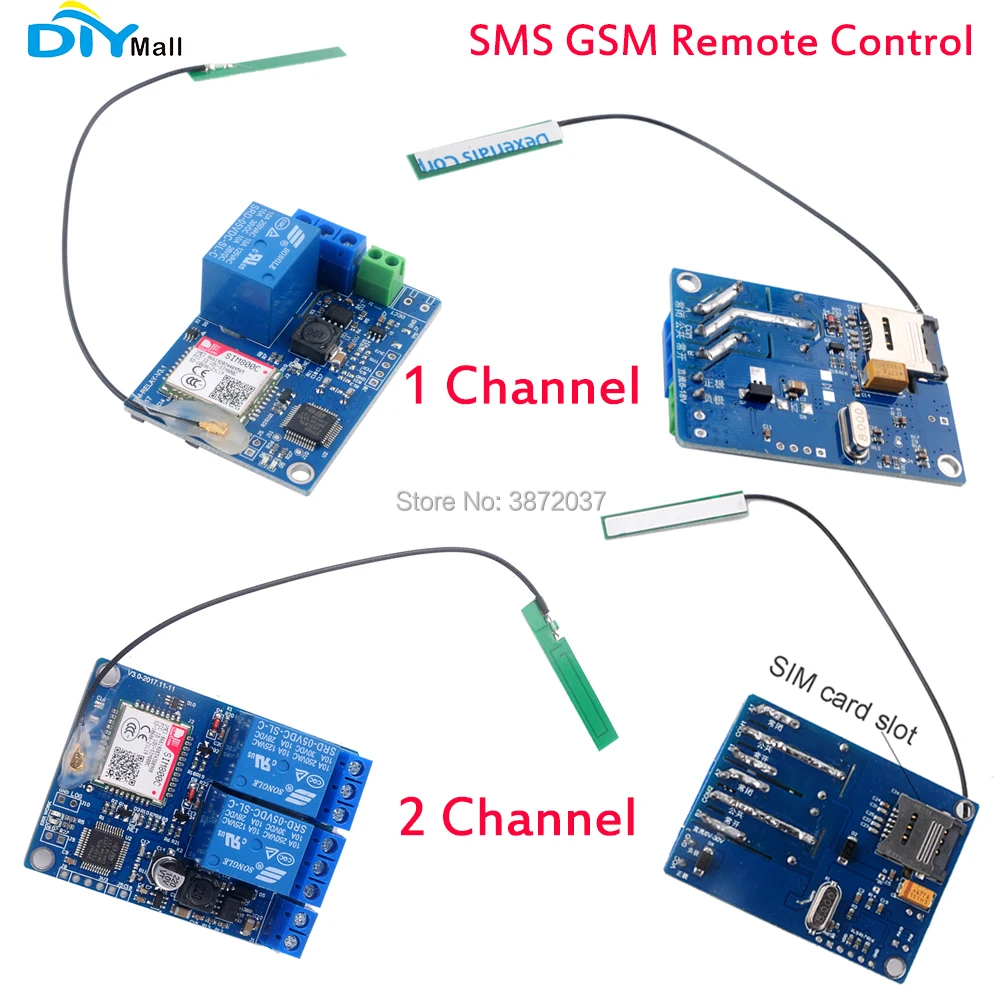 DIYmall 2G Network 1/2 Channel Relay Module SMS GSM Remote Control Switch SIM800C STM32F103CBT6 for Greenhouse Oxygen Pump
DIYmall 2G Network 1/2 Channel Relay Module SMS GSM Remote Control Switch SIM800C STM32F103CBT6 for Greenhouse Oxygen Pump