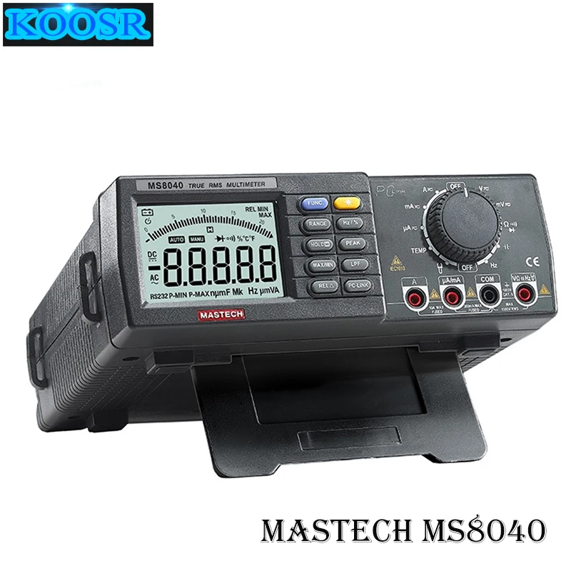22000 Counts AC DC Voltage Current Auto range Bench multimeter True RMS Low-pass filtering With RS-232 Interface MASTECH MS8040
22000 Counts AC DC Voltage Current Auto range Bench multimeter True RMS Low-pass filtering With RS-232 Interface MASTECH MS8040