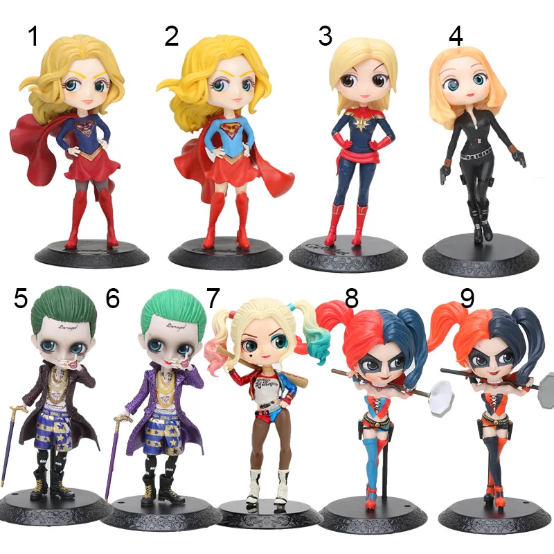 DC Q Posket Superheroes Super woman Black Widow Captain Marvel Suicide Squad The Joker Harley Quinn PVC Action Figure Model Toys
DC Q Posket Superheroes Super woman Black Widow Captain Marvel Suicide Squad The Joker Harley Quinn PVC Action Figure Model Toys