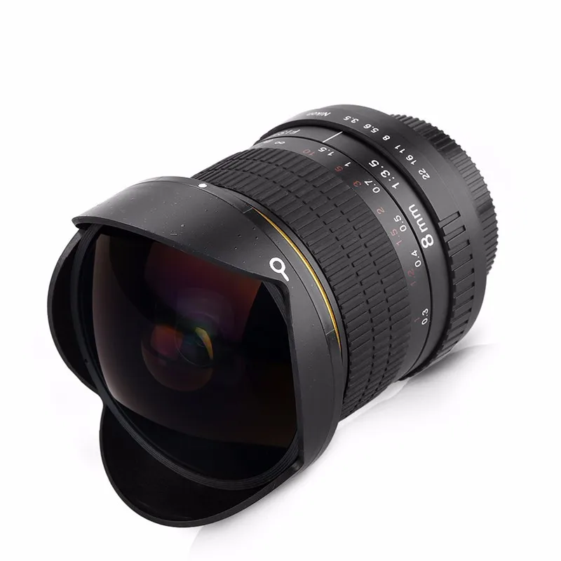 Ультраширокоугольный объектив рыбий глаз 8 мм F/3 5 для DSLR камер Nikon D3100 D3200 D5200 D5500 D7000