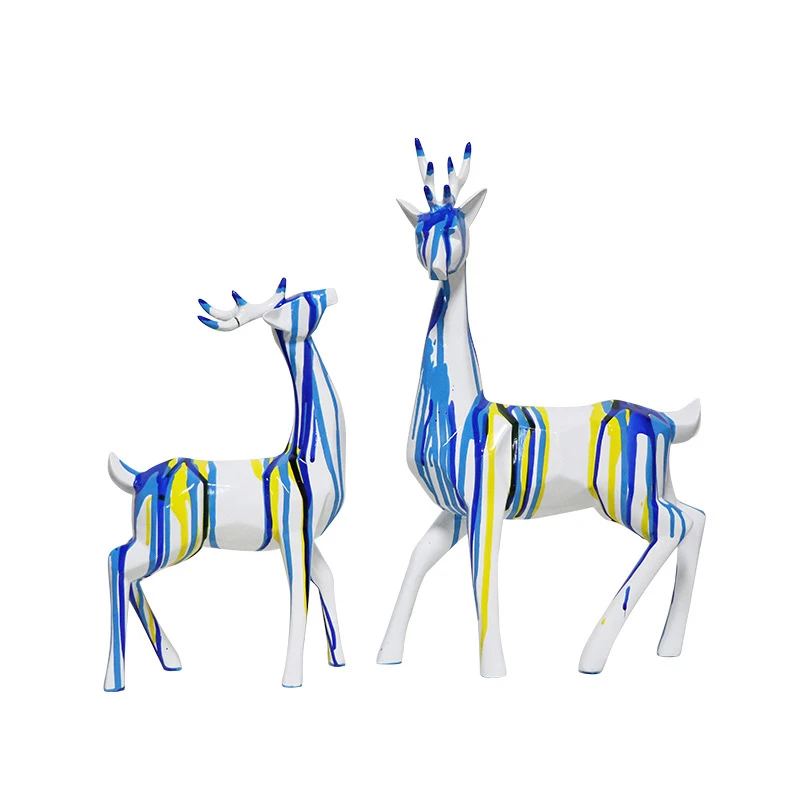1Set Europe Style Cute Geometric Figurines Deer Creative Oil Paint Geometric Deer Miniatures Home Decoration Accessories Crafts
1Set Europe Style Cute Geometric Figurines Deer Creative Oil Paint Geometric Deer Miniatures Home Decoration Accessories Crafts