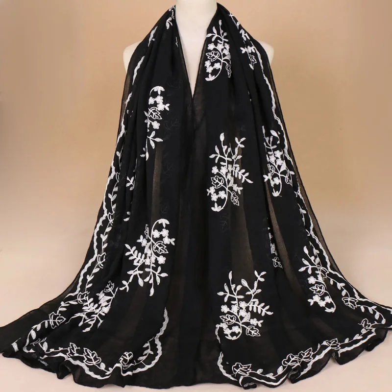 Laven high quality cotton embroider scarf muslim hijab floral long wrap summer popular shawls Muffler scarves 200*90cm 10pcs/lot
Laven high quality cotton embroider scarf muslim hijab floral long wrap summer popular shawls Muffler scarves 200*90cm 10pcs/lot