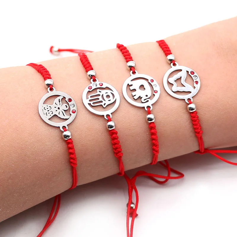 Stainless Steel Butterfly Elephant Lucky Red Rope Bracelets for Women men Cord String Line Jewelry Bracelet Aesthetic accessor
Stainless Steel Butterfly Elephant Lucky Red Rope Bracelets for Women men Cord String Line Jewelry Bracelet Aesthetic accessor