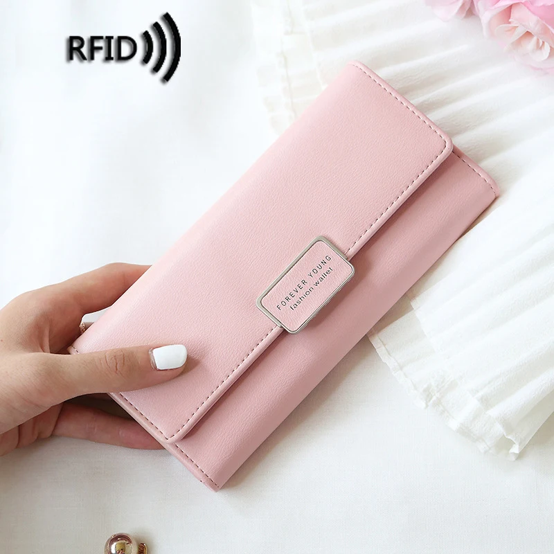 Women RFID Theft Protect Long Wallet Card Holder Coin Purses Clutch Phone Bag Female Fashion PU Leather Solid Wallets Carteras
Women RFID Theft Protect Long Wallet Card Holder Coin Purses Clutch Phone Bag Female Fashion PU Leather Solid Wallets Carteras