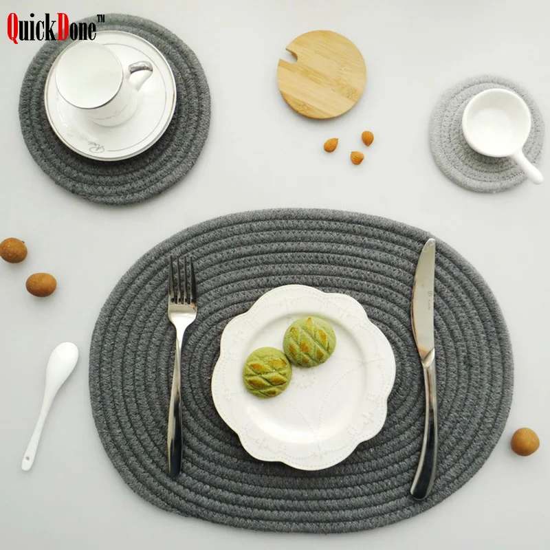 QuickDone Japanese Creative Cotton Thread Dining Table Mat Heat Resistant Non-slip Kitchen Accessories Dining Table Mat AKC5067
QuickDone Japanese Creative Cotton Thread Dining Table Mat Heat Resistant Non-slip Kitchen Accessories Dining Table Mat AKC5067