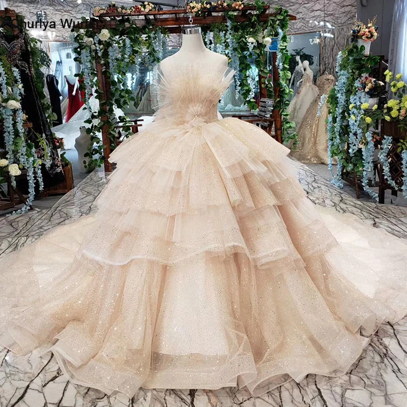 HTL425 luxury wedding dresses 2019 new fashion design strapless ball gown lace wedding gowns multi-layer skirt abiti da sposa
HTL425 luxury wedding dresses 2019 new fashion design strapless ball gown lace wedding gowns multi-layer skirt abiti da sposa