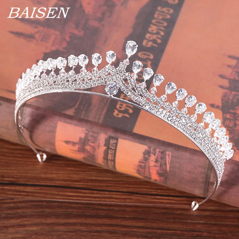 Wedding Tiaras For Brides Crown Headband Crystal Rhinestone Tiaras Bride Hair Accessories Silver Princess Crown Headdress 
Wedding Tiaras For Brides Crown Headband Crystal Rhinestone Tiaras Bride Hair Accessories Silver Princess Crown Headdress