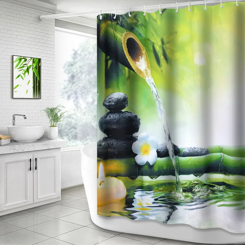 Urijk 1pc Digital Print Waterproof Bath Curtains Bamboo And Stone Shower Curtain For Bathroom Washable Fabric Curtains 180x180cm
Urijk 1pc Digital Print Waterproof Bath Curtains Bamboo And Stone Shower Curtain For Bathroom Washable Fabric Curtains 180x180cm