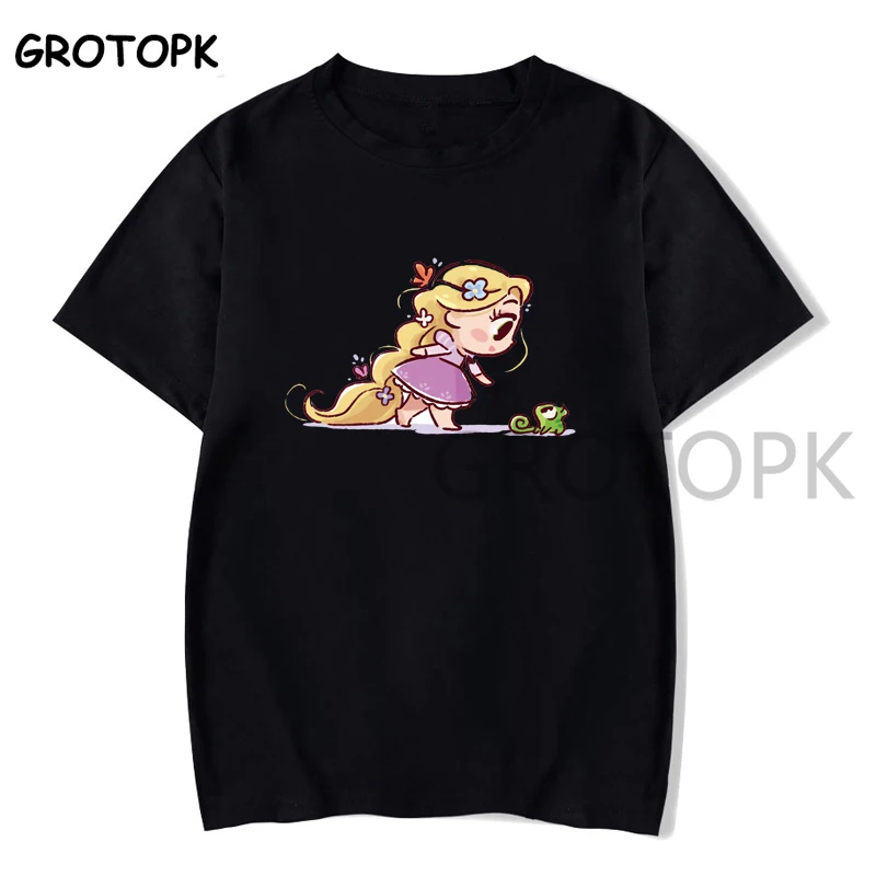Kawaii Rapunzel and Elfin Print black T Shirt Princess Womens Clothes Female Casual Harajuku cotton Women Tee Shirt Femme Vogue
Kawaii Rapunzel and Elfin Print black T Shirt Princess Womens Clothes Female Casual Harajuku cotton Women Tee Shirt Femme Vogue