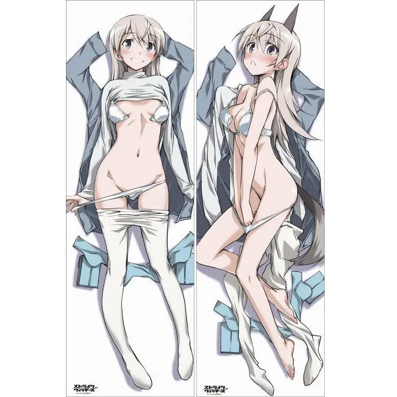 

Japanese Anime Strike Witches Eila Ilmatar Juutilainen Throw Otaku Dakimakura Gifts Bedding Hugging Body Pillow Case 150x50 CM