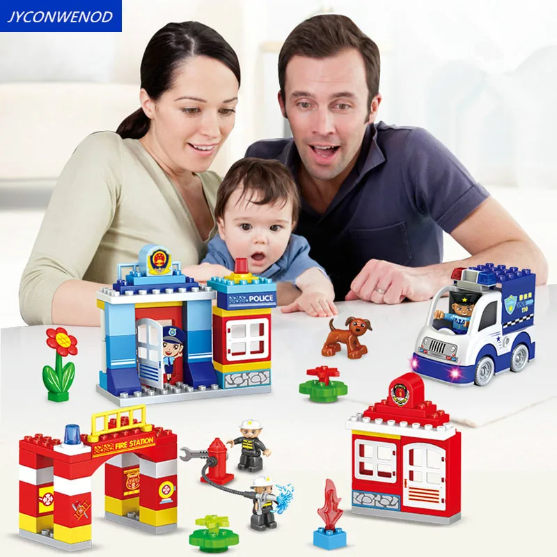 City fire station Firemen Compatible With DuploINGlys police station&police Building Block Bricks sets Toys For Children
City fire station Firemen Compatible With DuploINGlys police station&police Building Block Bricks sets Toys For Children