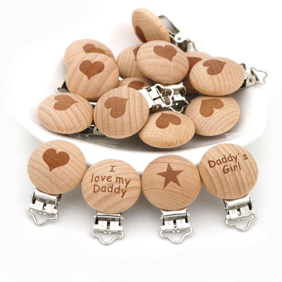 moonpie 8 design customized beech wooden Pacifier Clips wood clip Engraving star heart natural baby pacifier clip
moonpie 8 design customized beech wooden Pacifier Clips wood clip Engraving star heart natural baby pacifier clip