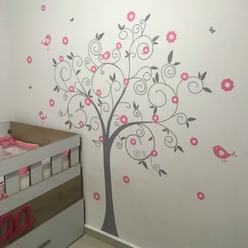 Modern Circle Tree Birds Flower Butterfly Nursery Wall Stickers Girl's Bedroom Vinyl Wall Art Decal Home Decor Size 150*200 cm
Modern Circle Tree Birds Flower Butterfly Nursery Wall Stickers Girl's Bedroom Vinyl Wall Art Decal Home Decor Size 150*200 cm