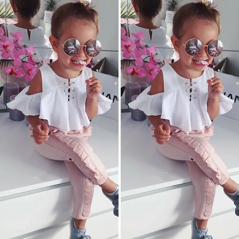 US Toddler Kids Baby Girl Clothes Ruffle Tops T-Shirt Long Pants Summer Causal Cotton Outfits Set 2PCS
US Toddler Kids Baby Girl Clothes Ruffle Tops T-Shirt Long Pants Summer Causal Cotton Outfits Set 2PCS