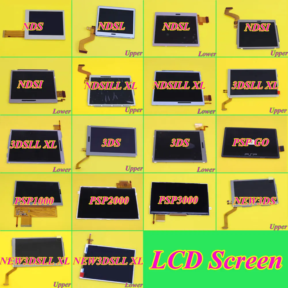 For New3DS XL LL 3DS Top & bottom LCD Display Pantalla For NDSL Screen for PSP 1000 2000 3000 for NDSi XL LL
For New3DS XL LL 3DS Top & bottom LCD Display Pantalla For NDSL Screen for PSP 1000 2000 3000 for NDSi XL LL