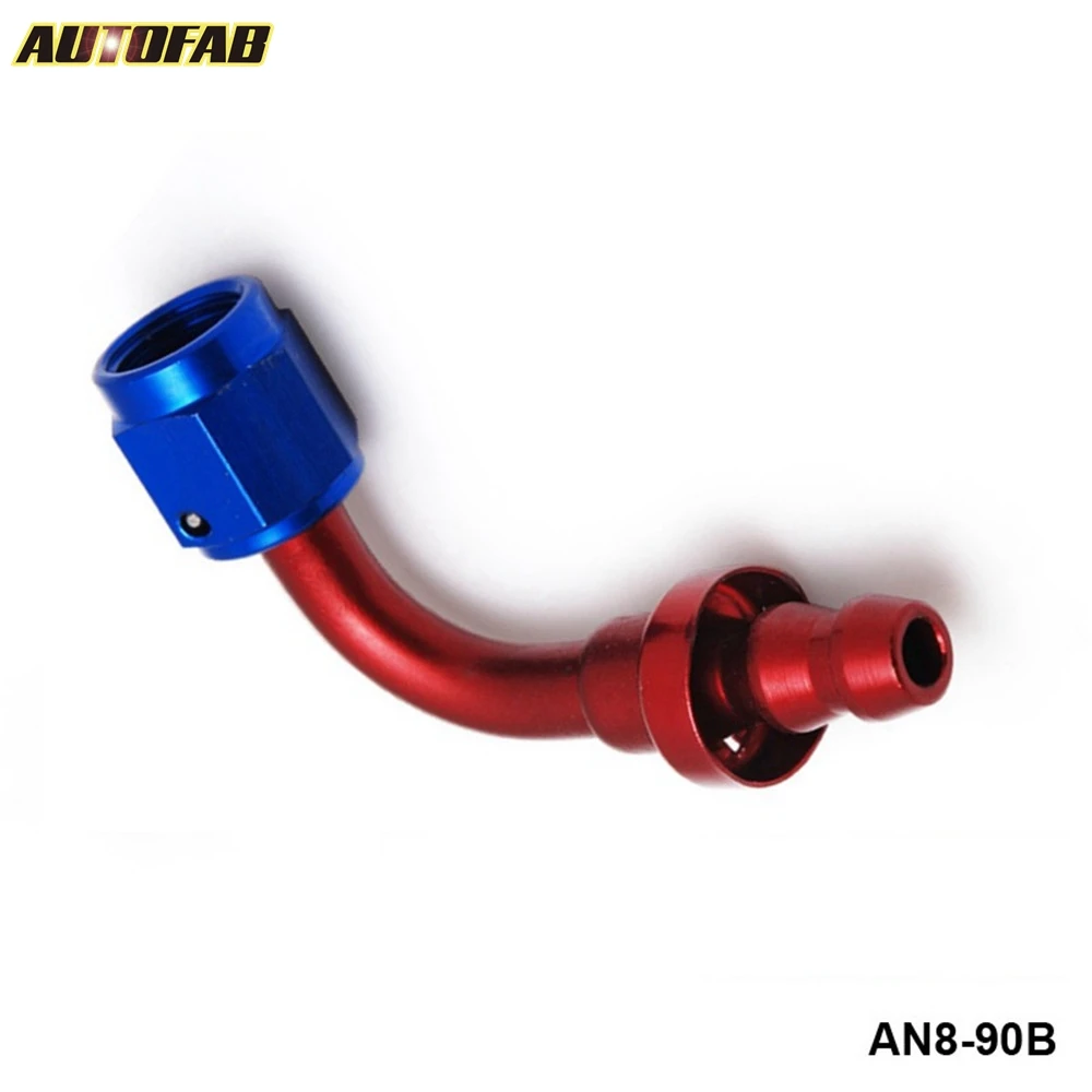 10pcs /set 90Degree High Performance -AN8 Hose End Fitting Aluminum Oil cooler hose fitting AF-AN8-90B | Автомобили и мотоциклы