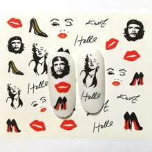 Pegatinas de flores para uñas en relieve adhesivo DIY manicura Slider uñas arte consejos calcomanías de decoración B08(China)