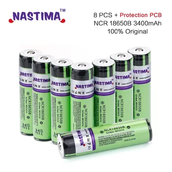 NASTIMA 8PCS NCR18650B battery 3.7v 3400mAh 100% Original Rechargeable Lithium Battery NCR18650B with protection pcb NCR18650B
NASTIMA 8PCS NCR18650B battery 3.7v 3400mAh 100% Original Rechargeable Lithium Battery NCR18650B with protection pcb NCR18650B