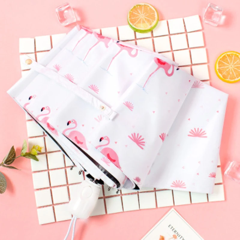 Pink Cartoon Flamingos Automatic Children Umbrella Anti UV Umbrellas Windproof Three Folding Umbrellas Portable Travel Umbrella
Pink Cartoon Flamingos Automatic Children Umbrella Anti UV Umbrellas Windproof Three Folding Umbrellas Portable Travel Umbrella