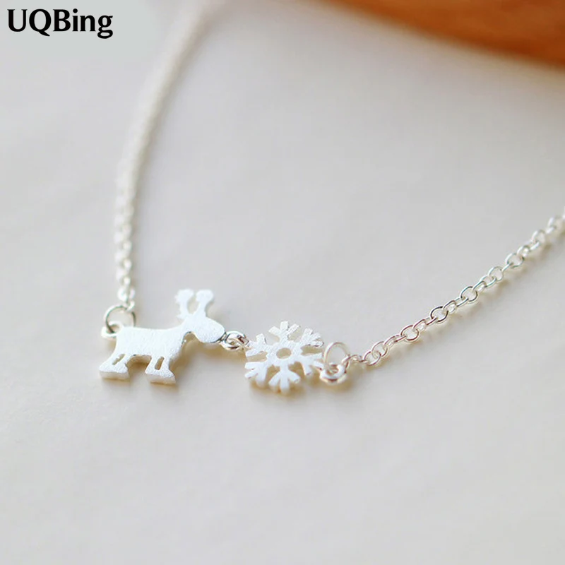 Drop Shipping 925 Sterling Silver Necklaces Deer Snowflake Pendants&Necklaces Jewelry Collar Colar de Plata
Drop Shipping 925 Sterling Silver Necklaces Deer Snowflake Pendants&Necklaces Jewelry Collar Colar de Plata