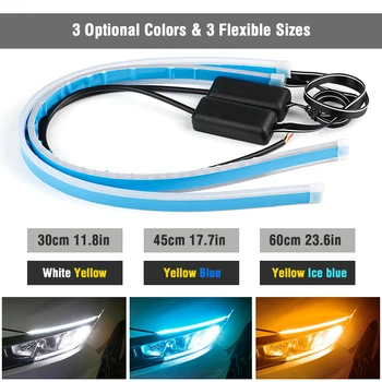 OKEEN 2pcs Flexible DRL LED Daytime Running Light Ice Blue Yellow Angle Eyes 60cm LED Strip Auto Lamp for Car Headlight Assembly
OKEEN 2pcs Flexible DRL LED Daytime Running Light Ice Blue Yellow Angle Eyes 60cm LED Strip Auto Lamp for Car Headlight Assembly