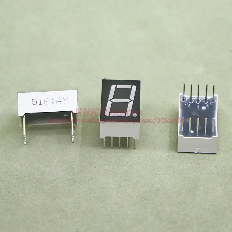 (10pcs/lot) 10 Pins 5611AG 0.56 Inch 1 Bit Digit 7 Segment Yellow LED Display Share Common Cathode Digital Display
(10pcs/lot) 10 Pins 5611AG 0.56 Inch 1 Bit Digit 7 Segment Yellow LED Display Share Common Cathode Digital Display