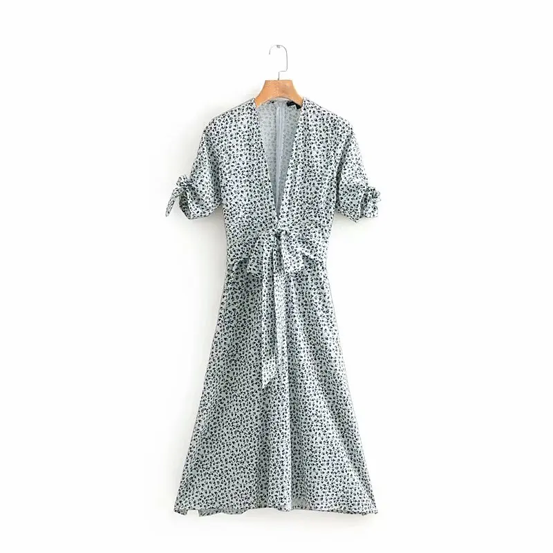 2019 women elegant sexy deep v neck floral print bow tied design split dress female short sleeve vestidos french dress DS1707
2019 women elegant sexy deep v neck floral print bow tied design split dress female short sleeve vestidos french dress DS1707