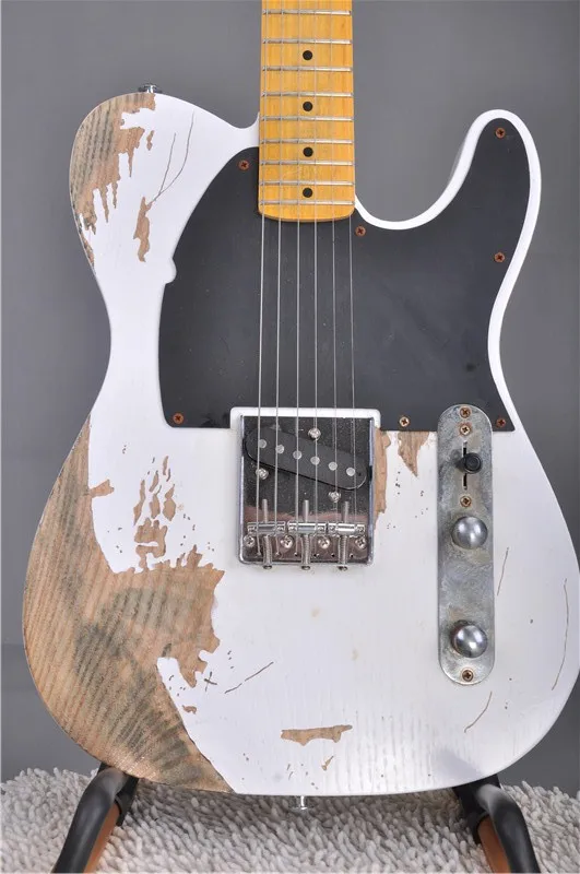 New Electric Guitar TL Body White Black Maple Binding Chinese Guitar Arm Custom Store in stock
New Electric Guitar TL Body White Black Maple Binding Chinese Guitar Arm Custom Store in stock