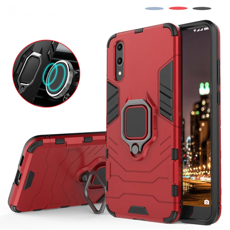 

Armor Magnetic Case for Huawei P30 P20 Pro Lite Mate20 X Psmart Y7 2019 Y9 2018 Honor 8X MAX Enjoy 7 7C 7S Car Holder Back Cover