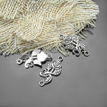 (20603)20PCS 25x12MM Antique Style Zinc Alloy Rose Connect Charms Diy Jewelry Findings Accessories Wholesale
(20603)20PCS 25x12MM Antique Style Zinc Alloy Rose Connect Charms Diy Jewelry Findings Accessories Wholesale