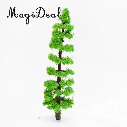 10Pcs/Pack Model Fir Tree Train Track Park Garden Yard Plastic Trunks Set Green Scenery Landscape HO N