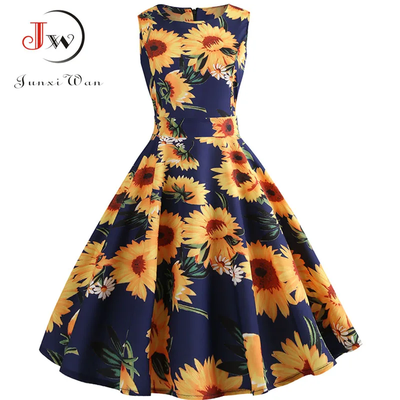 Plus Size Summer Dress Women Floral Vintage Rockabilly Dresses 50s 60s Retro Big Swing Hepburn Sundress Vestidos Jurken
Plus Size Summer Dress Women Floral Vintage Rockabilly Dresses 50s 60s Retro Big Swing Hepburn Sundress Vestidos Jurken