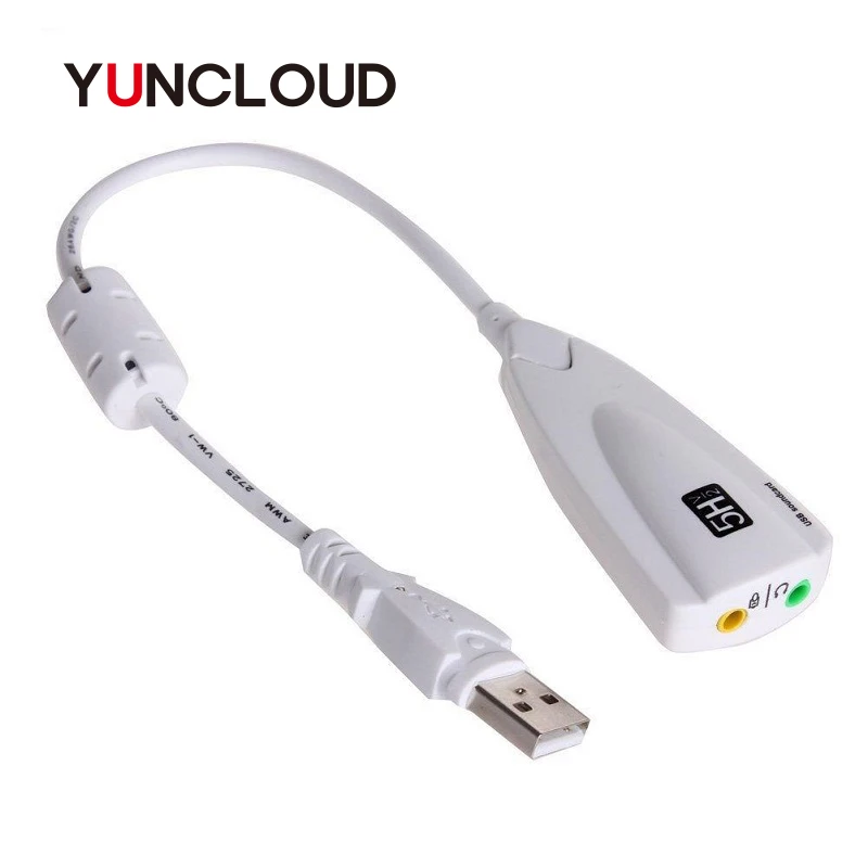 Внешняя звуковая карта YUNCLOUD с USB 2 0 на гнездо 3 5 мм 3D Аудио гарнитура микрофон 7 1