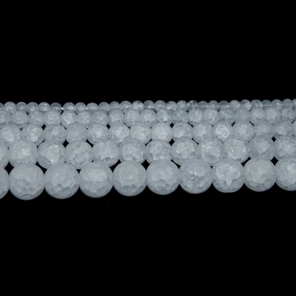 Natural Stone Dull Polish White Snow Cracked Crystal Beads 4 6 8 10 12 MM Pick Size For Jewelry Making DIY Bracelet Necklace
Natural Stone Dull Polish White Snow Cracked Crystal Beads 4 6 8 10 12 MM Pick Size For Jewelry Making DIY Bracelet Necklace