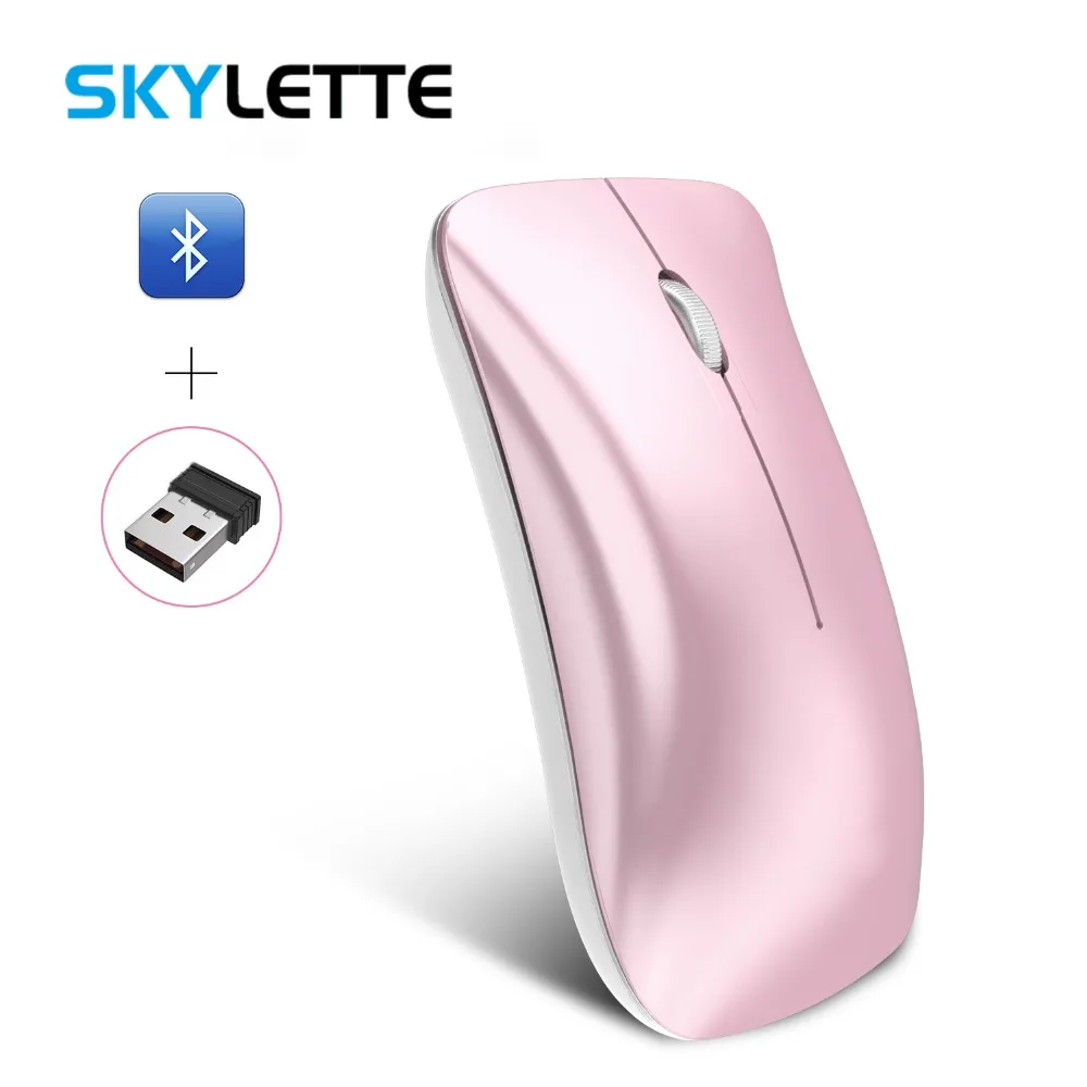 Girl Pink Wireless Bluetooth Mouse + 2.4Ghz 1600 DPI Wireless Mouse Mute Key USB Rechargeable Power Saver Woman Mice
Girl Pink Wireless Bluetooth Mouse + 2.4Ghz 1600 DPI Wireless Mouse Mute Key USB Rechargeable Power Saver Woman Mice