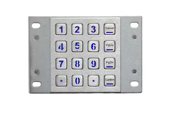 Rugged Stainless Steel USB Keypad with Backlight, IP65 Waterproof Backlit Panel Mount metal keyboard with 4X4 Matrix Keys
Rugged Stainless Steel USB Keypad with Backlight, IP65 Waterproof Backlit Panel Mount metal keyboard with 4X4 Matrix Keys