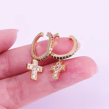 6Pair Micro Pave Colorful CZ Round Gold Color Cross Shaped Dangle Earrings Zirconia Jewelry
6Pair Micro Pave Colorful CZ Round Gold Color Cross Shaped Dangle Earrings Zirconia Jewelry