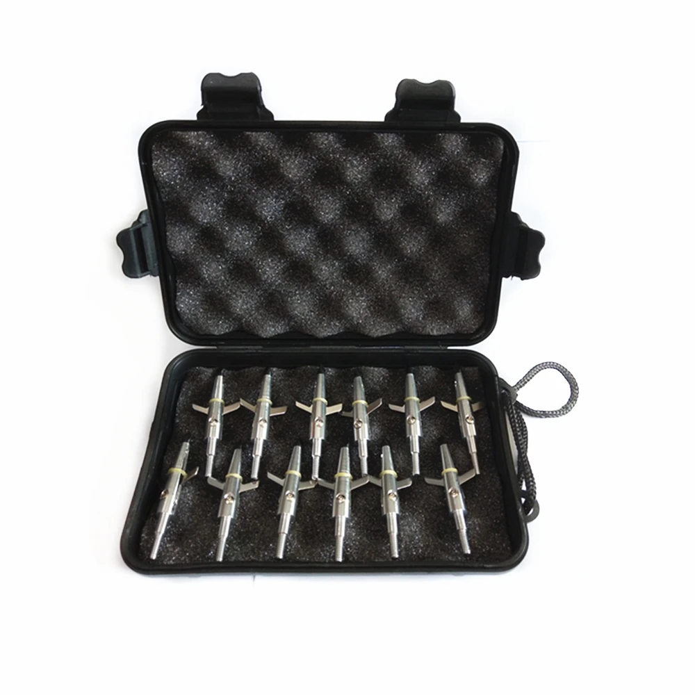12Pcs Archery Swhacker Broadheads with Box 100 Grain 1.75" Cut Expandable Blades for Compound Bow Recurve Bow Crossbow Hunting
12Pcs Archery Swhacker Broadheads with Box 100 Grain 1.75" Cut Expandable Blades for Compound Bow Recurve Bow Crossbow Hunting