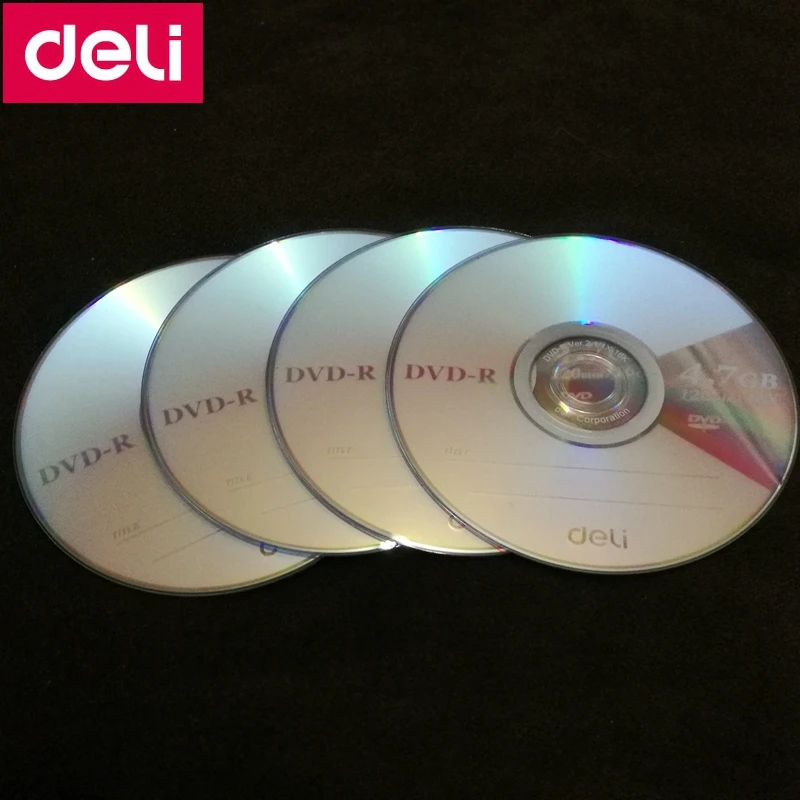 4PCS/LOT Deli 3724 DVD-R blank disc Recordable DVD Single Chip recordable digital versatile disc 4.7GB/120min/16x DVD-R Disc
4PCS/LOT Deli 3724 DVD-R blank disc Recordable DVD Single Chip recordable digital versatile disc 4.7GB/120min/16x DVD-R Disc