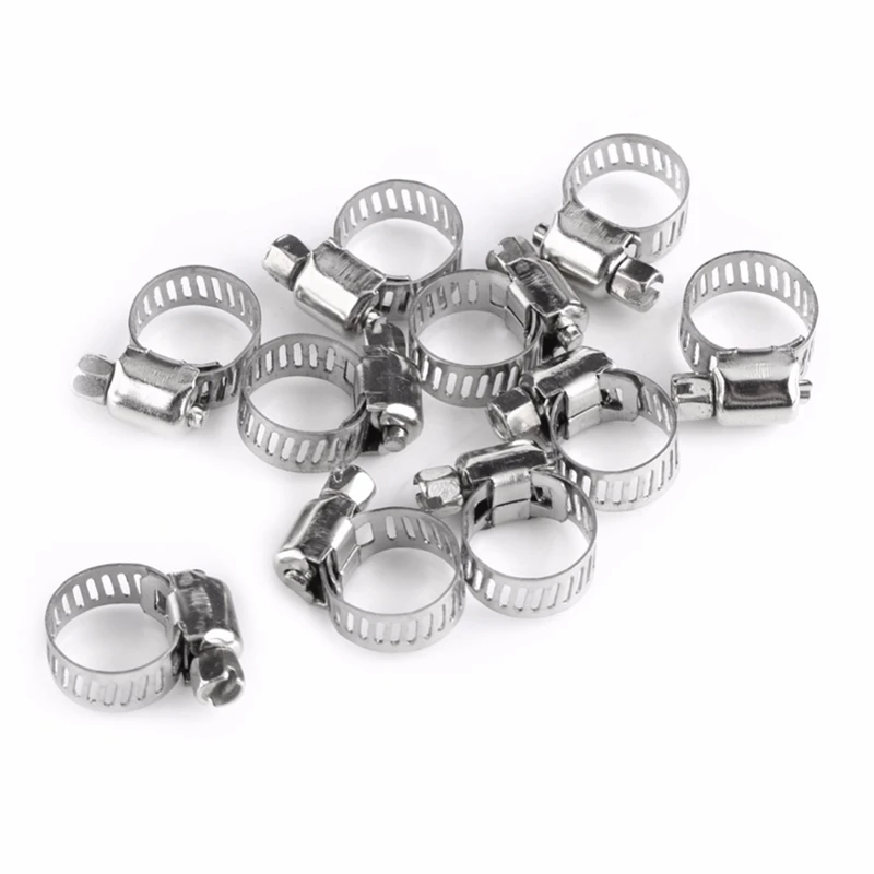 10 Pcs Stainless Steel Drive Hose Clamp Tri Clamp Adjustable Fuel Line Pipe Clip Clamp Tube Fasterner
10 Pcs Stainless Steel Drive Hose Clamp Tri Clamp Adjustable Fuel Line Pipe Clip Clamp Tube Fasterner