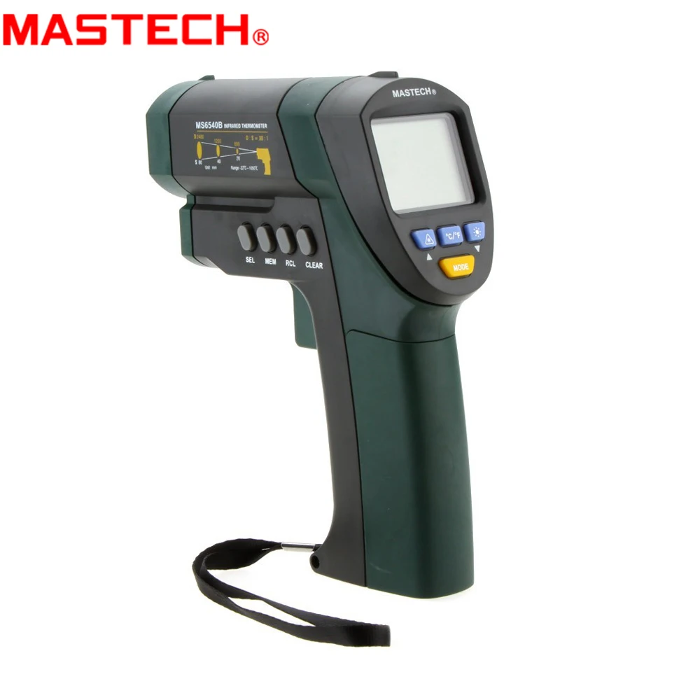 MASTECH MS6540A/MS6540B Non-contact Infrared Thermometer -32C~850C/1050C IR Temperature Meter Tester 30:1 (D:S)
MASTECH MS6540A/MS6540B Non-contact Infrared Thermometer -32C~850C/1050C IR Temperature Meter Tester 30:1 (D:S)