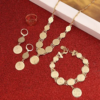 Coin Chain Ring Bracelet Set For Men Women Muslim Arab Money Sign Jewelry Gold Color Vintage Jewelry Set
Coin Chain Ring Bracelet Set For Men Women Muslim Arab Money Sign Jewelry Gold Color Vintage Jewelry Set