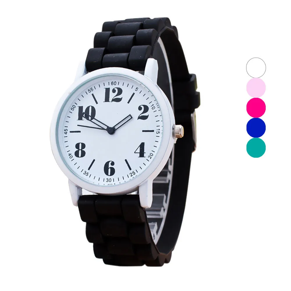 #5001 женские Силиконовые кварцевые часы reloj mujer Новое поступление Бесплатная