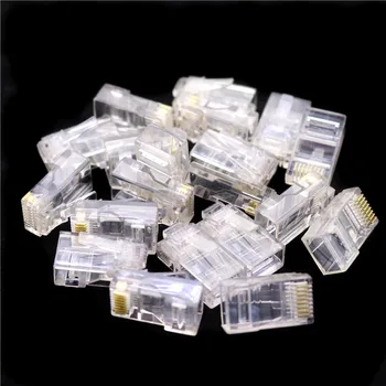 Cable terminal Transparent Crystal Head 20 pcs Crystal Head RJ45 CAT5 CAT5E Modular Plug Gold Plated Network Connector
Cable terminal Transparent Crystal Head 20 pcs Crystal Head RJ45 CAT5 CAT5E Modular Plug Gold Plated Network Connector