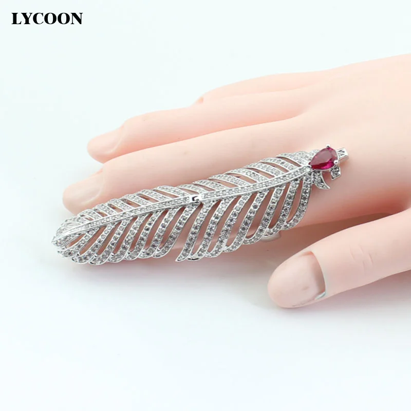 LYCOON Newest red/green/white elegant heart Crystal rings long style silver plated luxury cubic Zirconia prong setting for women
LYCOON Newest red/green/white elegant heart Crystal rings long style silver plated luxury cubic Zirconia prong setting for women