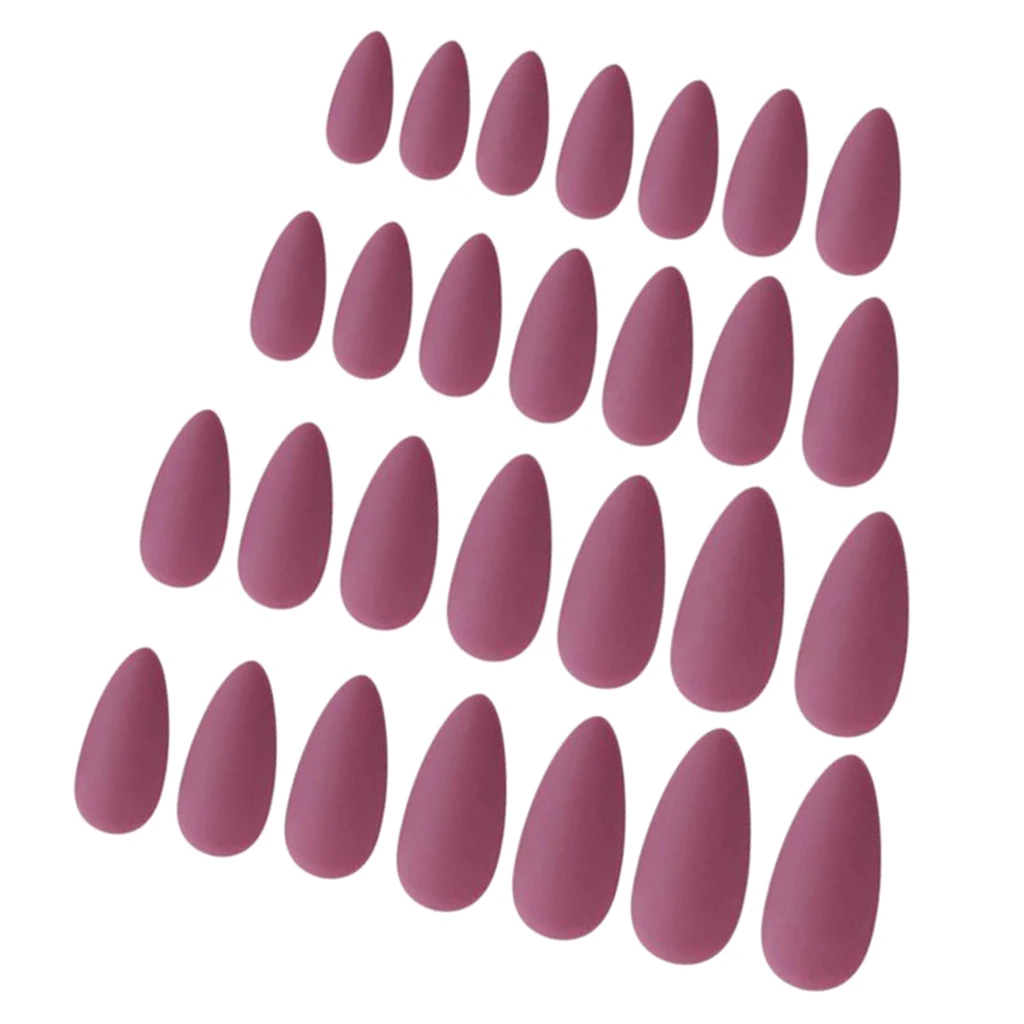 24 Pcs Matte Ballerina Pure Color Matte Full Cover False Nails Art Tips Sets for Beauty 24 Pcs Matte Ballerina Pure Color Matte Full Cover False Nails Art Tips Sets for Beauty