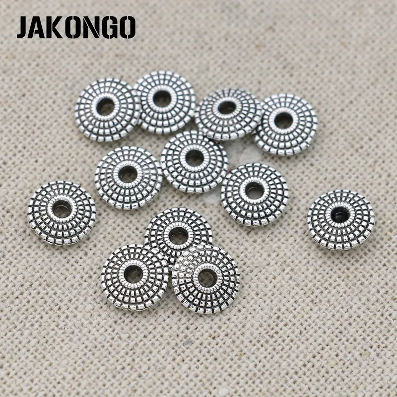 JAKONGO Round Spacer Beads Antique Silver Plated Loose Beads Jewelry Making Bracelet Accessories DIY Findings 20pcs/lot
JAKONGO Round Spacer Beads Antique Silver Plated Loose Beads Jewelry Making Bracelet Accessories DIY Findings 20pcs/lot